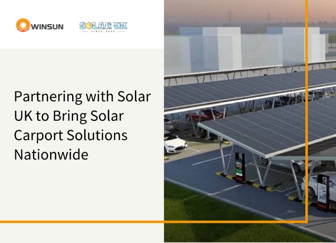 Winsun Partners with Solar UK for Exclusive Solar Carport Solutions in the UK